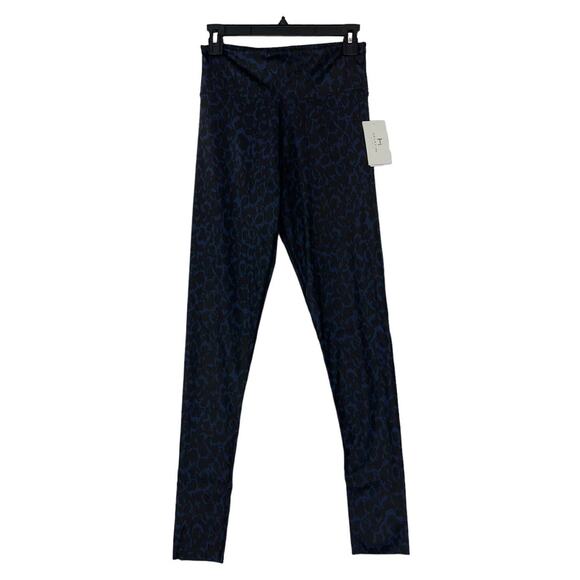 H Halston Studio legging leopard navy S - Picture 2 of 5